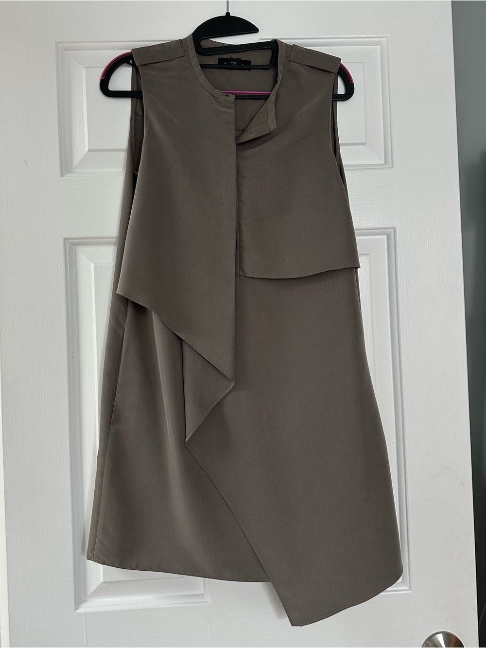 Club Monaco Sleeveless Asymmetric Dress - Taupe